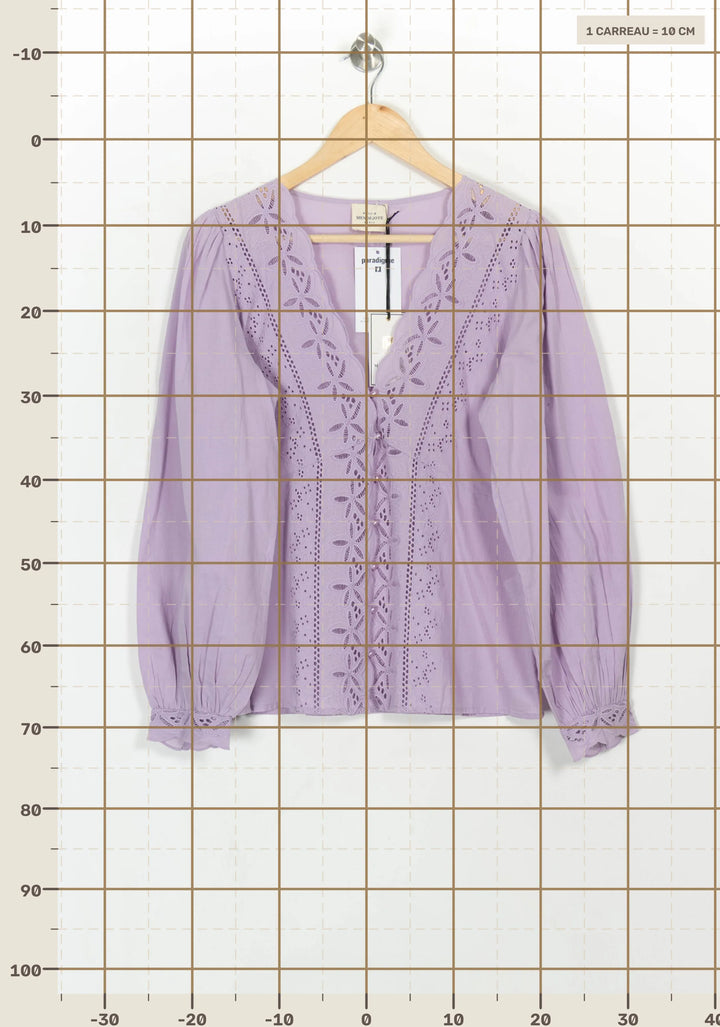 Blouse Violette - Taille L/40 de la marque Petite Mendigote | PARAD117037 - Vendu par Paradigme - Image 4