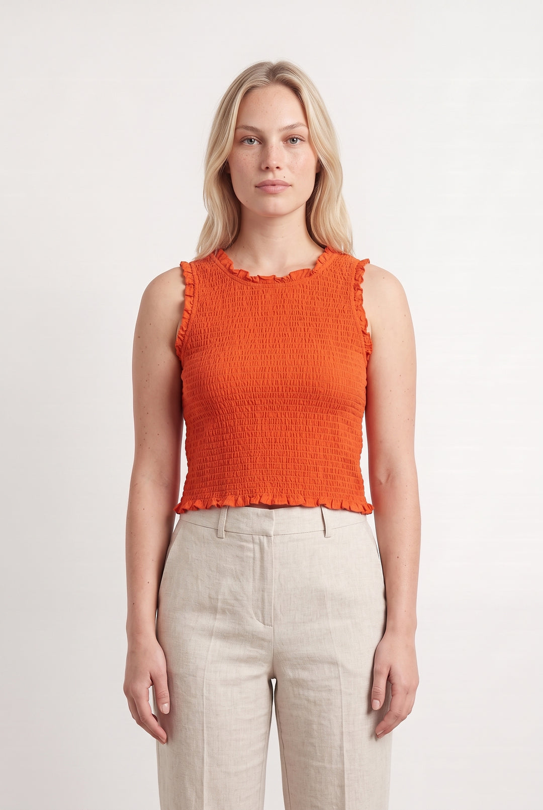 Top Orange - Taille L/40 de la marque Petite Mendigote | PARAD117039 - Vendu par Paradigme - Image 1