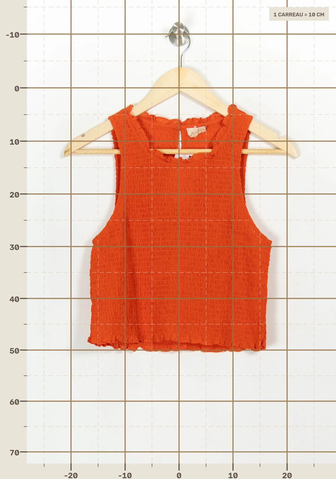Top Orange - Taille L/40 de la marque Petite Mendigote | PARAD117039 - Vendu par Paradigme - Image 4