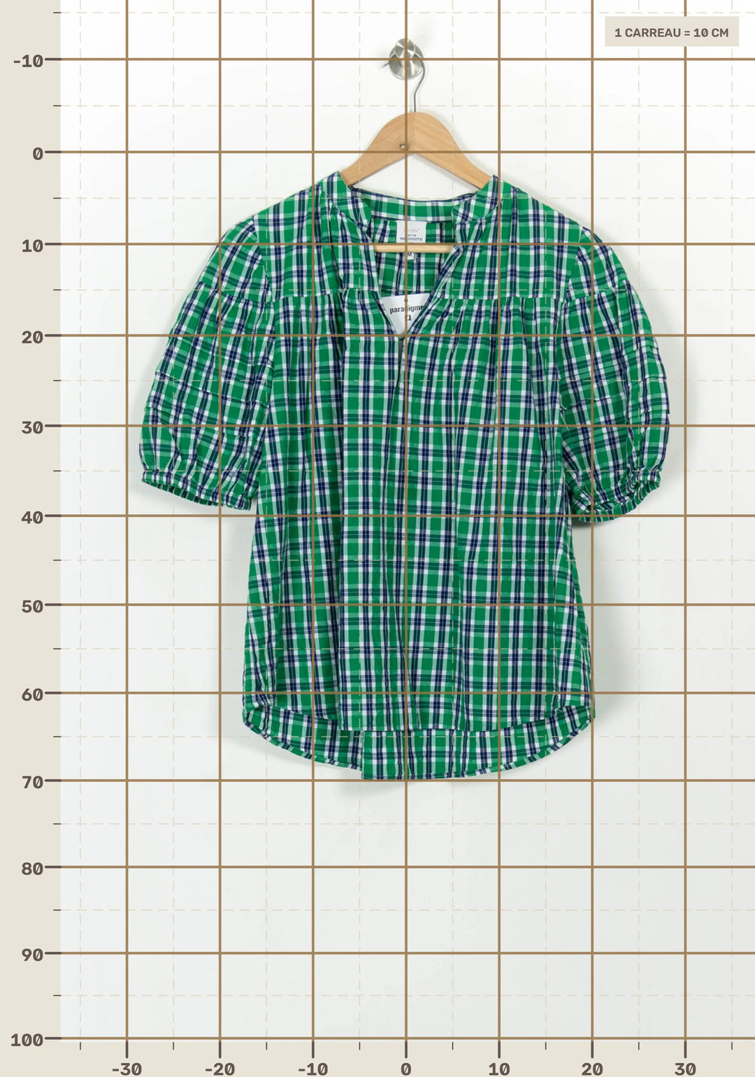 Blouse Verte et Blanche - Taille M/38 de la marque Petite Mendigote | PARAD117043 - Vendu par Paradigme - Image 4