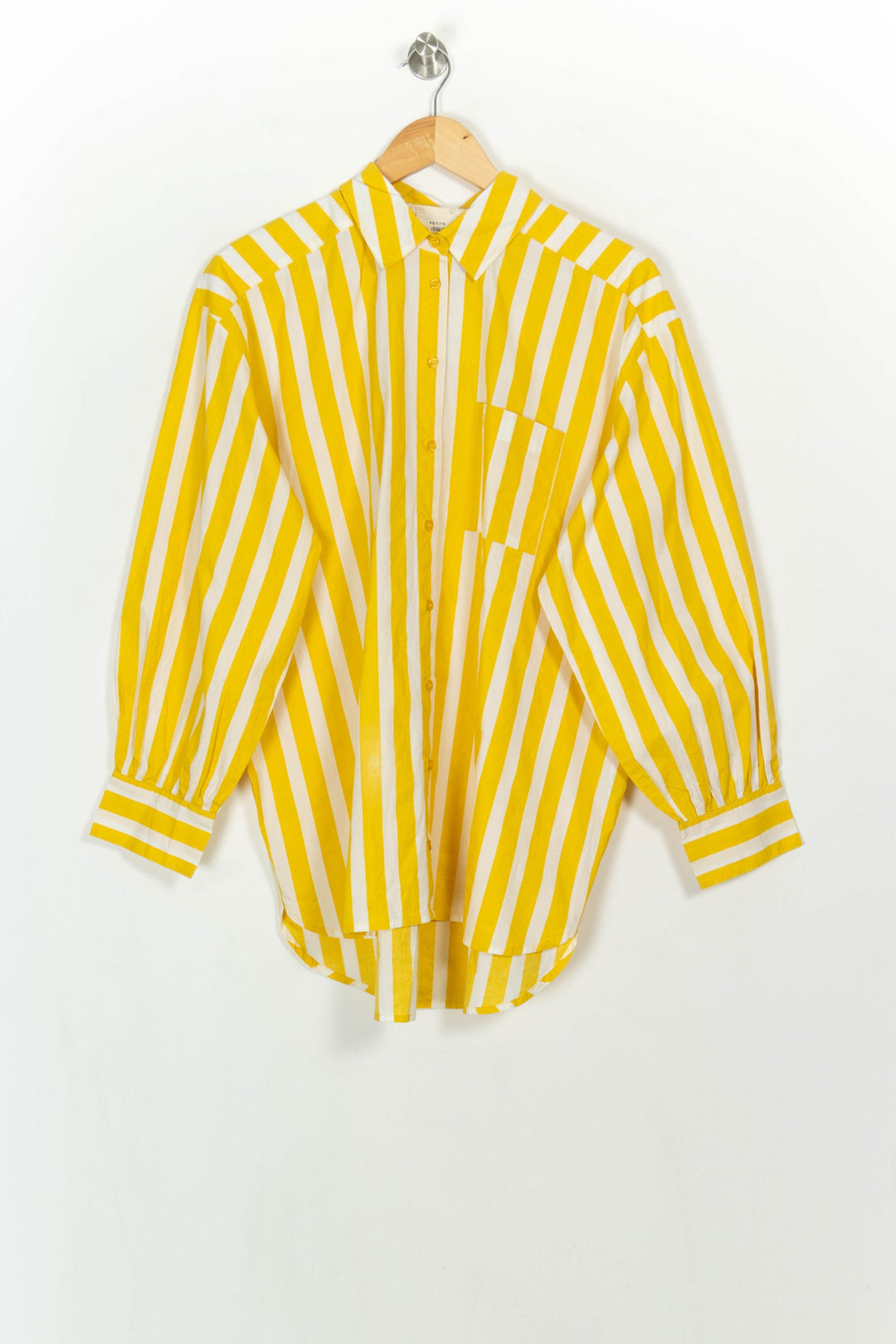 Chemise Jaune et Blanche - Taille M/38 de la marque Petite Mendigote | PARAD117044 - Vendu par Paradigme - Image 2