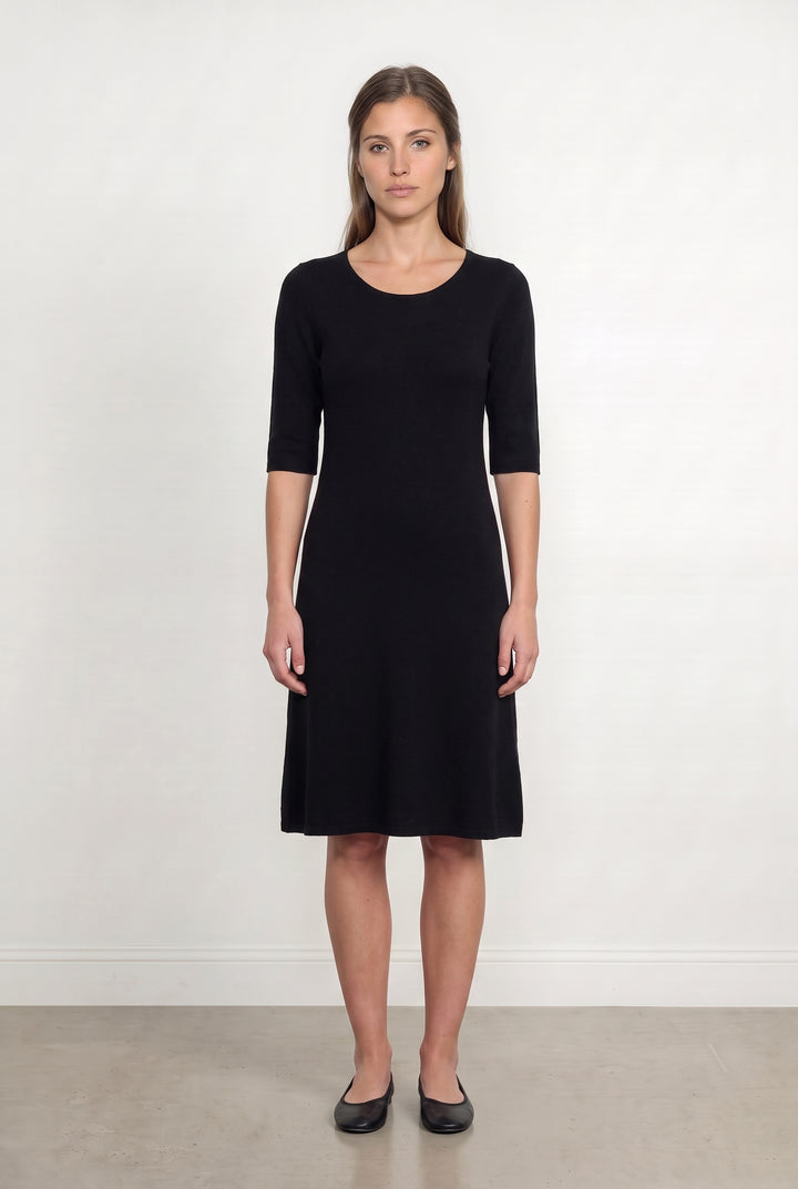 Robe Midi Noire - Taille M/38 de la marque Eric Bompard | PARAD117052 - Vendu par Paradigme - Image 1