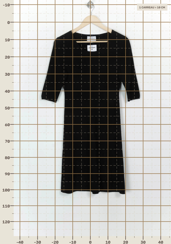 Robe Midi Noire - Taille M/38 de la marque Eric Bompard | PARAD117052 - Vendu par Paradigme - Image 4