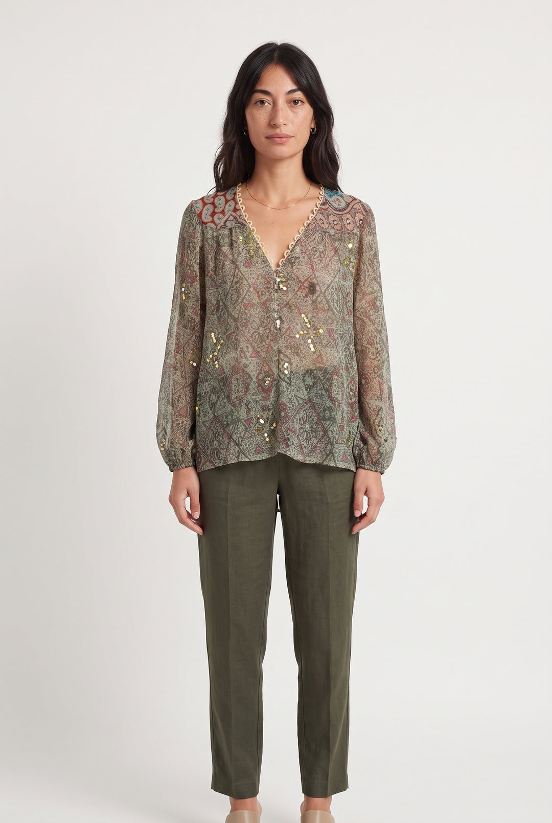 Blouse Multicolore - Taille S/36 de la marque Sandro | PARAD117054 - Vendu par Paradigme - Image 1