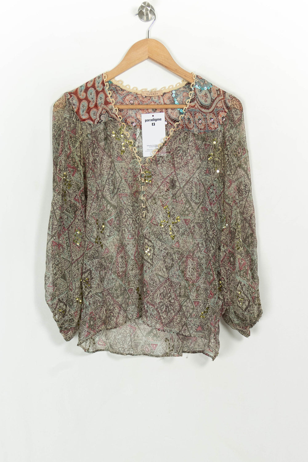 Blouse Multicolore - Taille S/36 de la marque Sandro | PARAD117054 - Vendu par Paradigme - Image 2