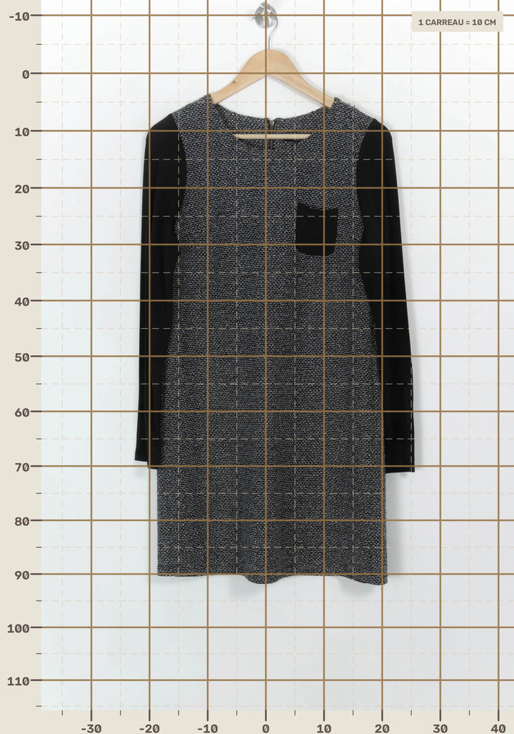 Robe Gris et Noir - Taille L/40 de la marque La Fée Maraboutée | PARAD117057 - Vendu par Paradigme - Image 4
