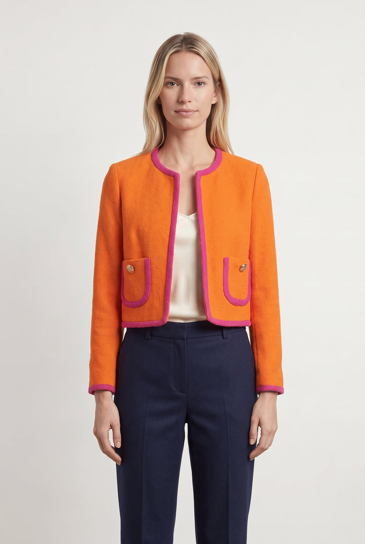 Veste Courte Orange et Rose - Taille XS/34 de la marque Weill | PARAD117059 - Vendu par Paradigme - Image 1