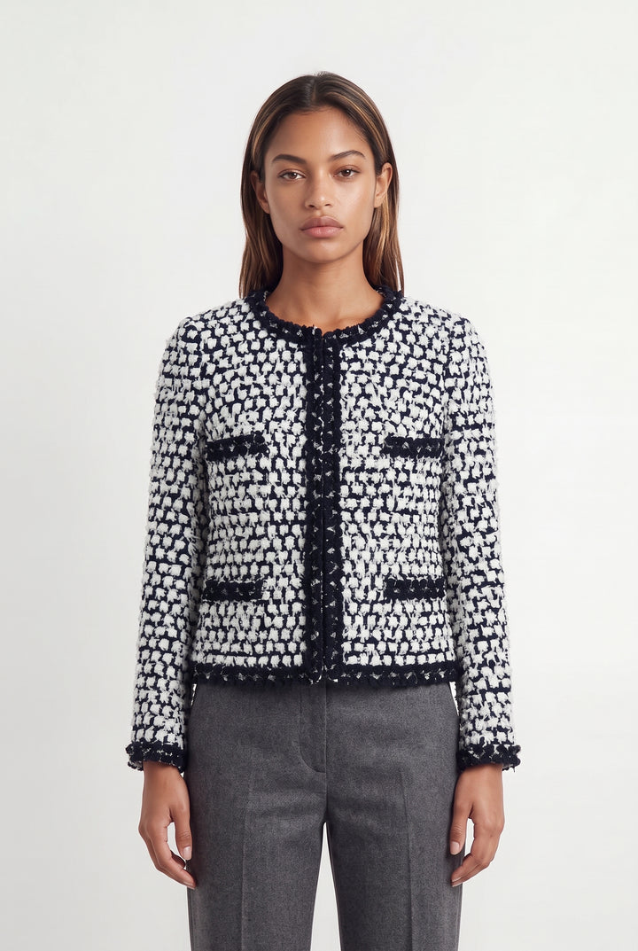 Veste Tweed Bleu et Blanc - Taille XS/34 de la marque Weill | PARAD117060 - Vendu par Paradigme - Image 1