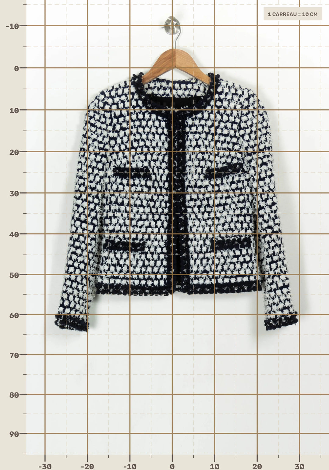 Veste Tweed Bleu et Blanc - Taille XS/34 de la marque Weill | PARAD117060 - Vendu par Paradigme - Image 4