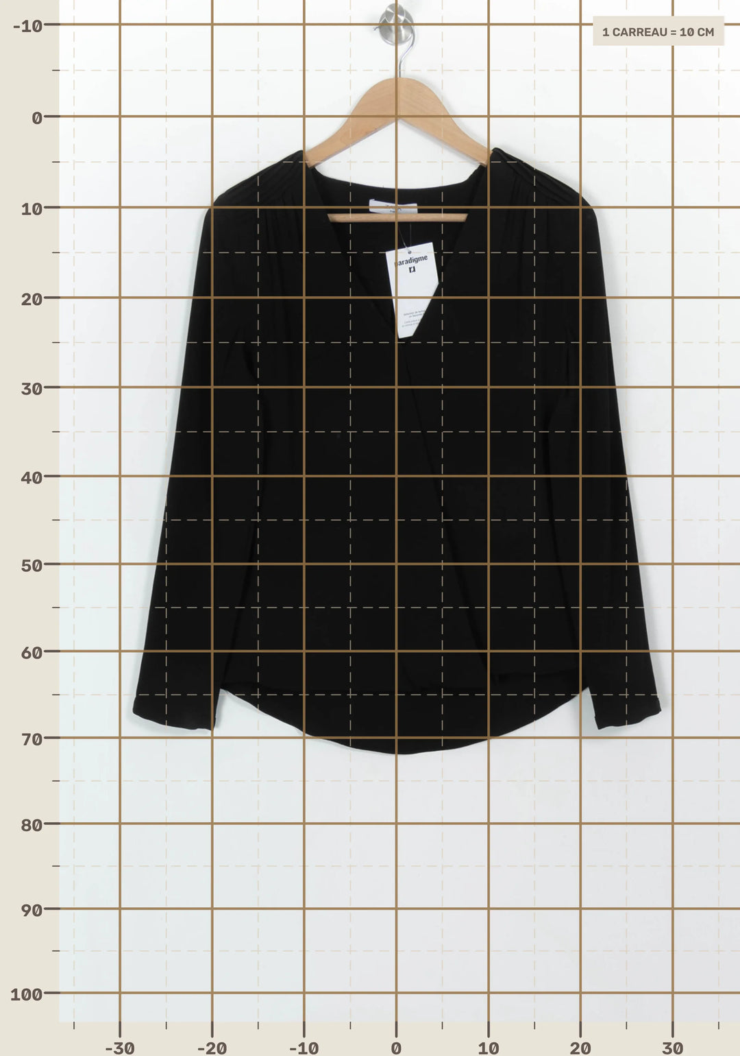 Blouse Noire - Taille M/38 de la marque ZAPA | PARAD117065 - Vendu par Paradigme - Image 4