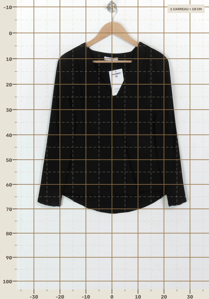 Blouse Noire - Taille M/38 de la marque ZAPA | PARAD117065 - Vendu par Paradigme - Image 4