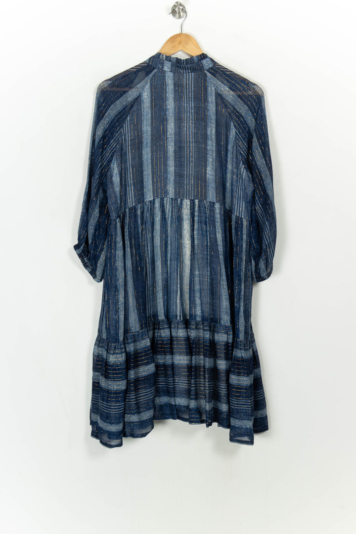 Robe Courte Bleue - Taille XL/42 de la marque Indies | PARAD117075 - Vendu par Paradigme - Image 5