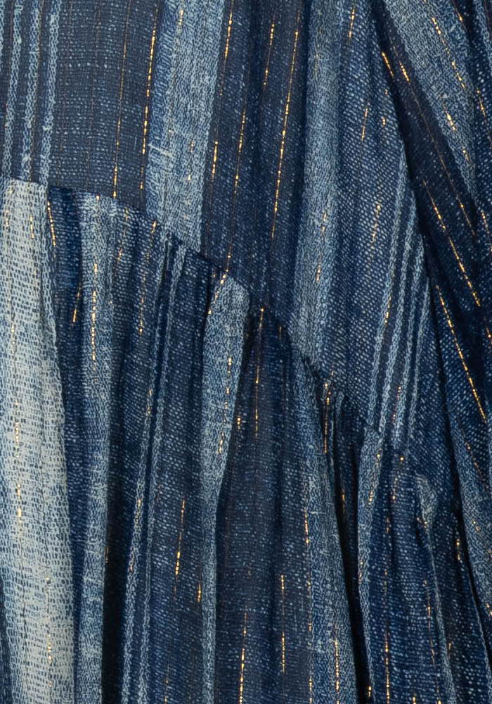 Robe Courte Bleue - Taille XL/42 de la marque Indies | PARAD117075 - Vendu par Paradigme - Image 3