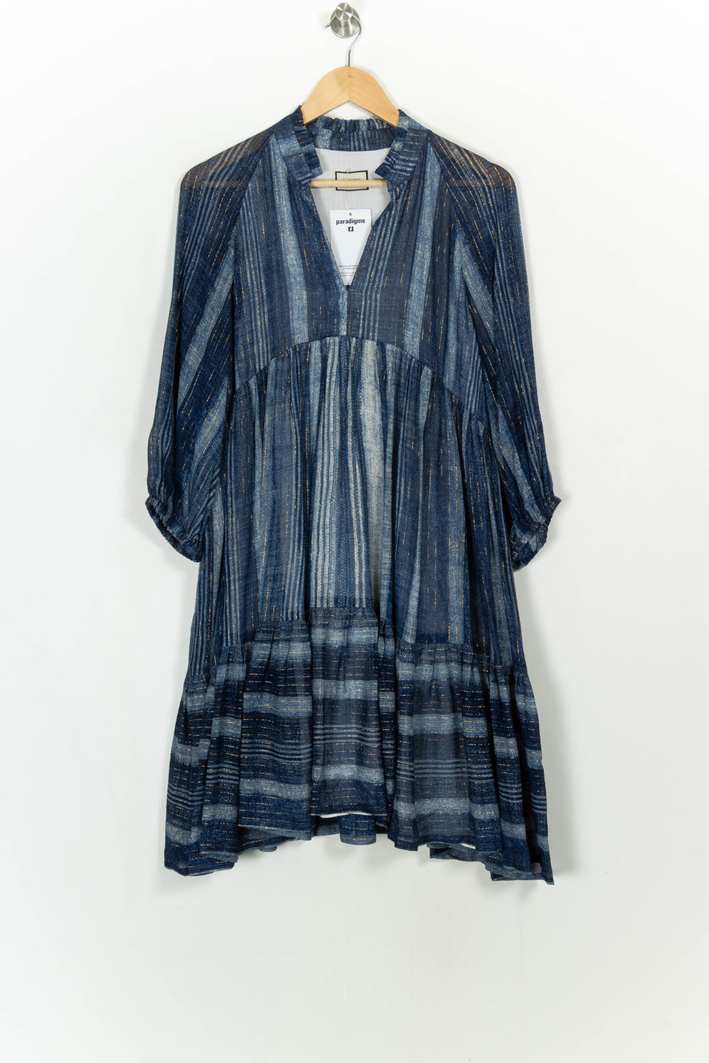 Robe Courte Bleue - Taille XL/42 de la marque Indies | PARAD117075 - Vendu par Paradigme - Image 2
