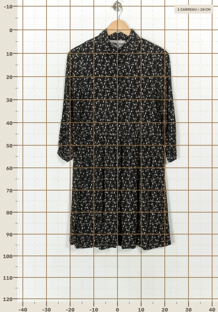 Robe Noire et Blanche - Taille S/36 de la marque La Fée Maraboutée | PARAD117078 - Vendu par Paradigme - Image 4