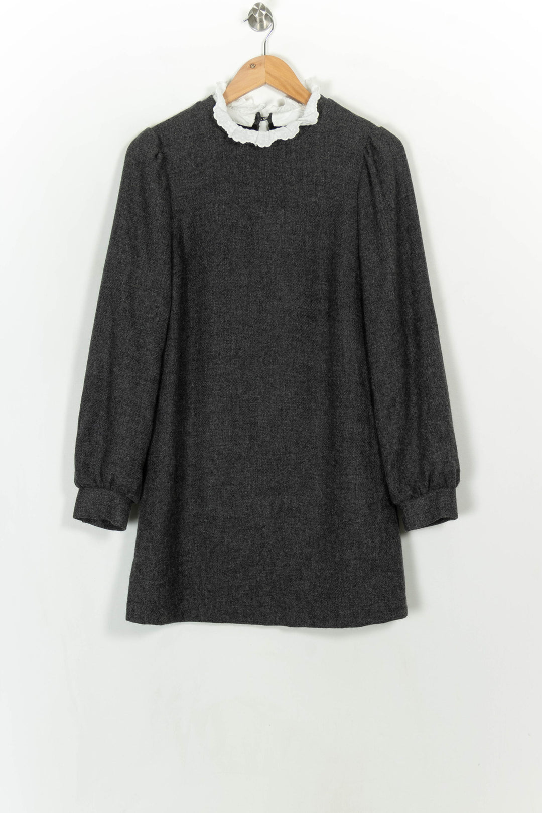 Robe Courte Grise et Blanche - Taille L/40 de la marque Sézane | PARAD117081 - Vendu par Paradigme - Image 2