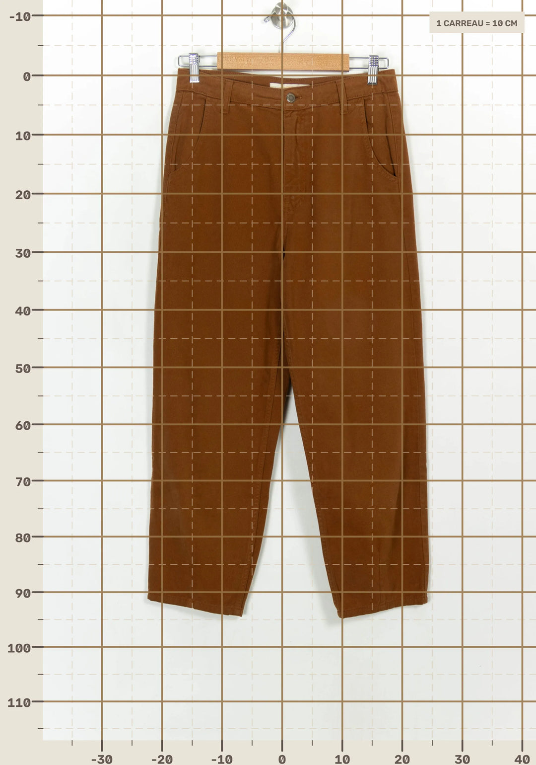Pantalon Marron - Taille M/38 de la marque La Fée Maraboutée | PARAD117091 - Vendu par Paradigme - Image 4