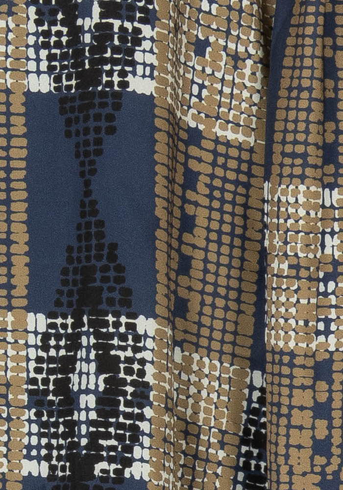 Blouse Bleue et Beige - Taille L/40 de la marque La Fée Maraboutée | PARAD117120 - Vendu par Paradigme - Image 3