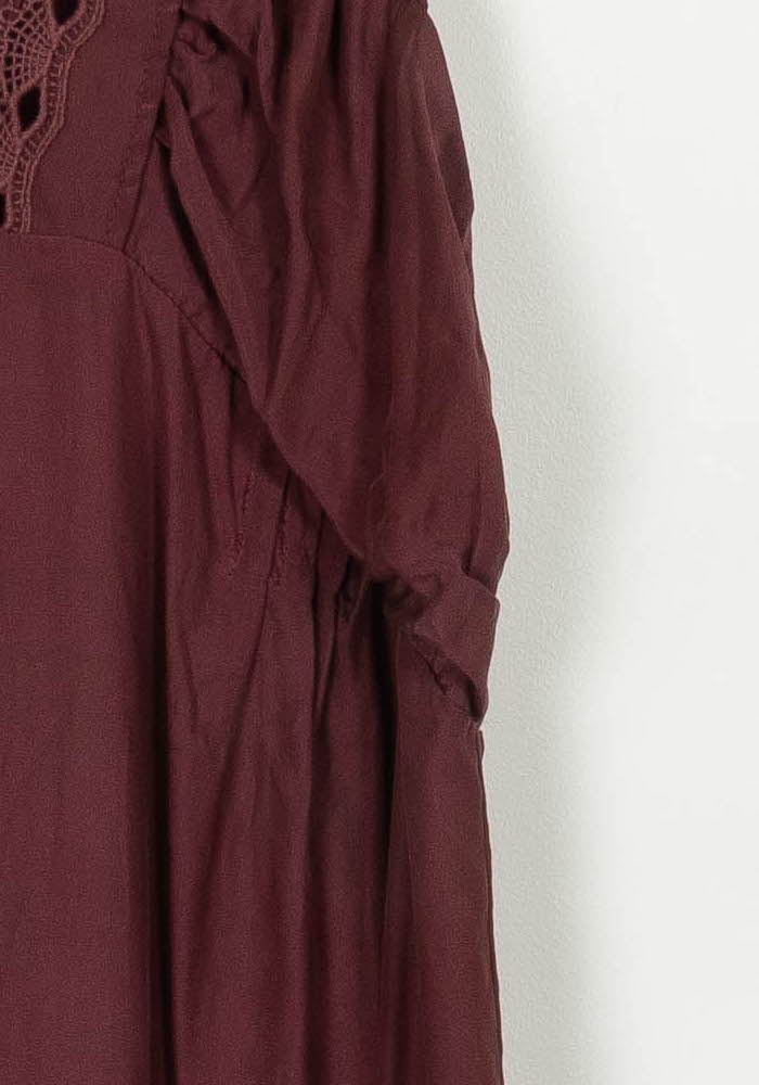 Robe Courte Bordeaux - Taille L/40 de la marque Sandro | PARAD117121 - Vendu par Paradigme - Image 3