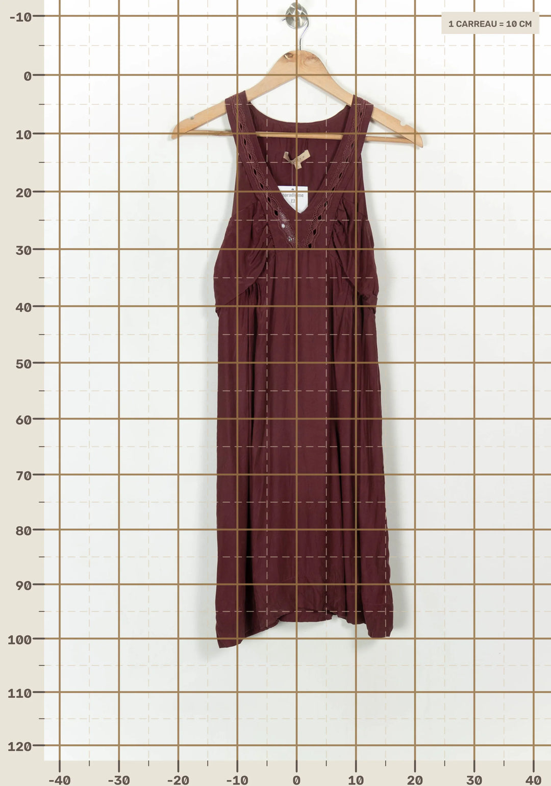 Robe Courte Bordeaux - Taille L/40 de la marque Sandro | PARAD117121 - Vendu par Paradigme - Image 4