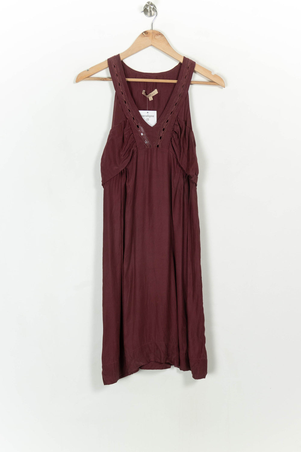Robe Courte Bordeaux - Taille L/40 de la marque Sandro | PARAD117121 - Vendu par Paradigme - Image 2