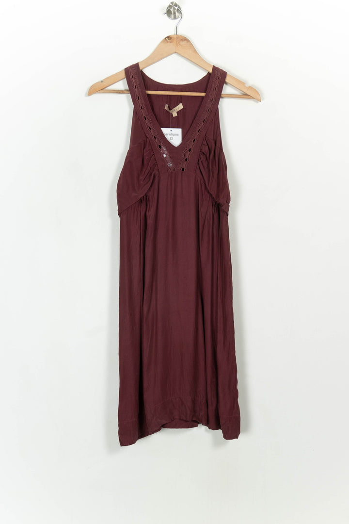 Robe Courte Bordeaux - Taille L/40 de la marque Sandro | PARAD117121 - Vendu par Paradigme - Image 2