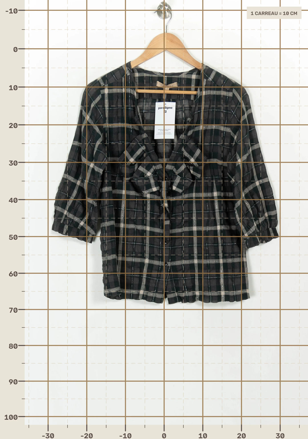 Chemise Verte et Noire - Taille S/36 de la marque Sandro | PARAD117122 - Vendu par Paradigme - Image 4