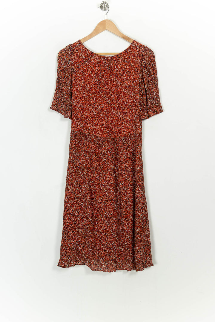 Robe Fleurie Rouge - Taille L/40 de la marque Caroll | PARAD117123 - Vendu par Paradigme - Image 5