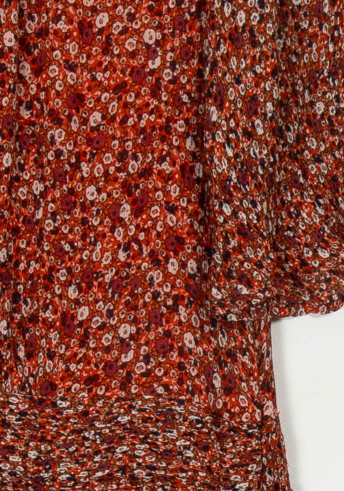 Robe Fleurie Rouge - Taille L/40 de la marque Caroll | PARAD117123 - Vendu par Paradigme - Image 3