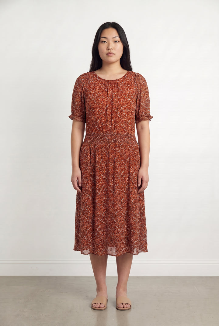 Robe Fleurie Rouge - Taille L/40 de la marque Caroll | PARAD117123 - Vendu par Paradigme - Image 1