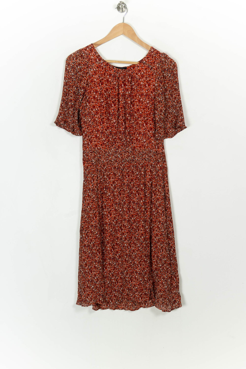 Robe Fleurie Rouge - Taille L/40 de la marque Caroll | PARAD117123 - Vendu par Paradigme - Image 2