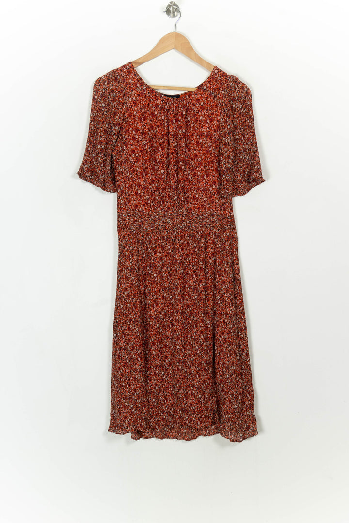 Robe Fleurie Rouge - Taille L/40 de la marque Caroll | PARAD117123 - Vendu par Paradigme - Image 2