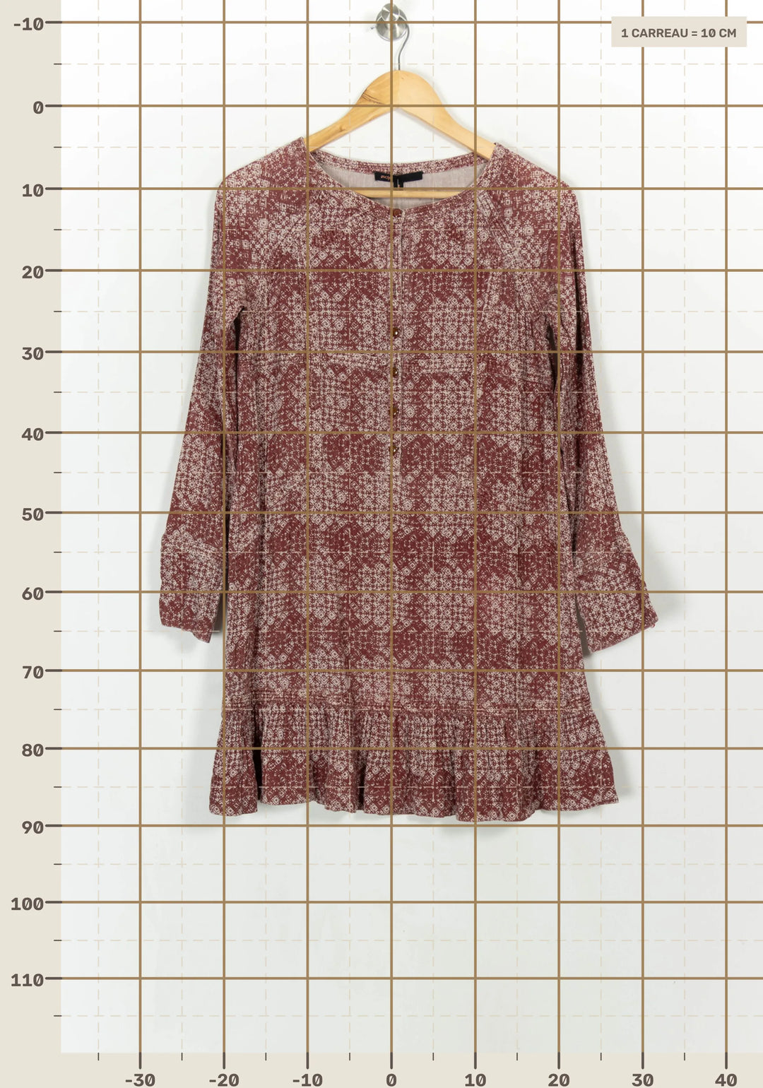 Robe Courte Rouge et Blanche - Taille S/36 de la marque Maje | PARAD117125 - Vendu par Paradigme - Image 4