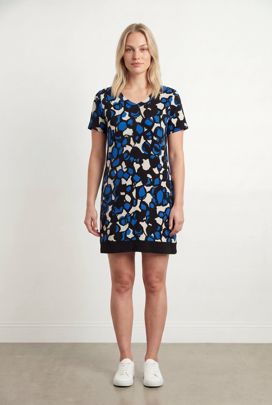 Robe Courte Noire et Bleue - Taille L/40 de la marque La Fée Maraboutée | PARAD117126 - Vendu par Paradigme - Image 1