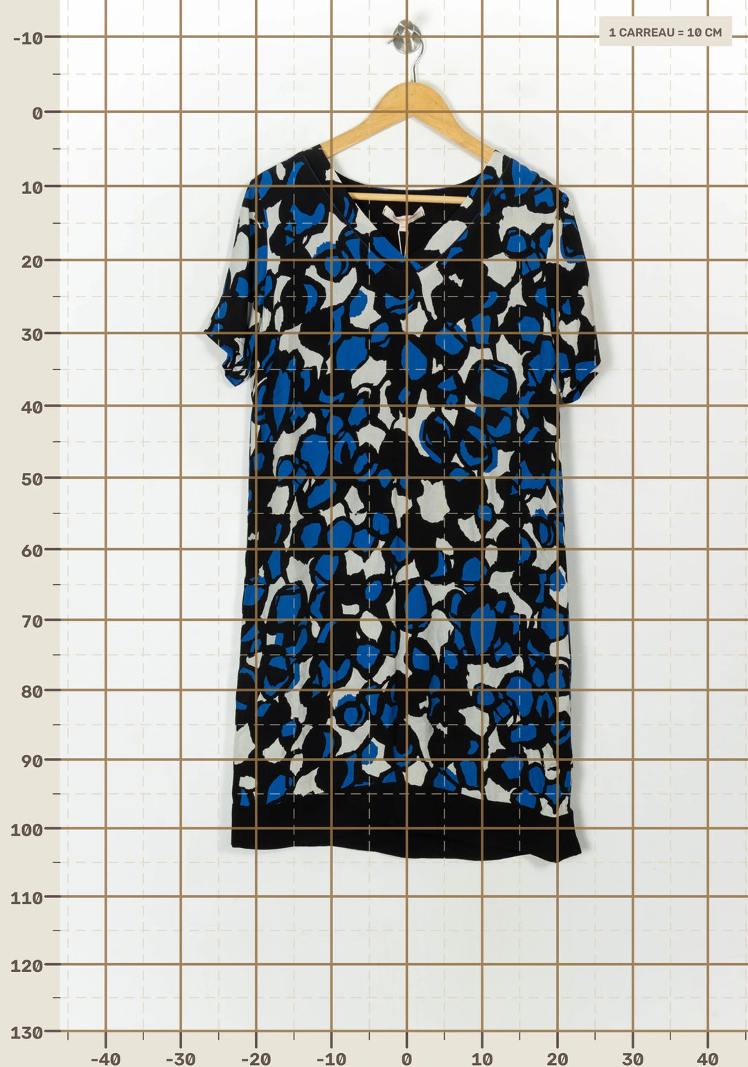 Robe Courte Noire et Bleue - Taille L/40 de la marque La Fée Maraboutée | PARAD117126 - Vendu par Paradigme - Image 4