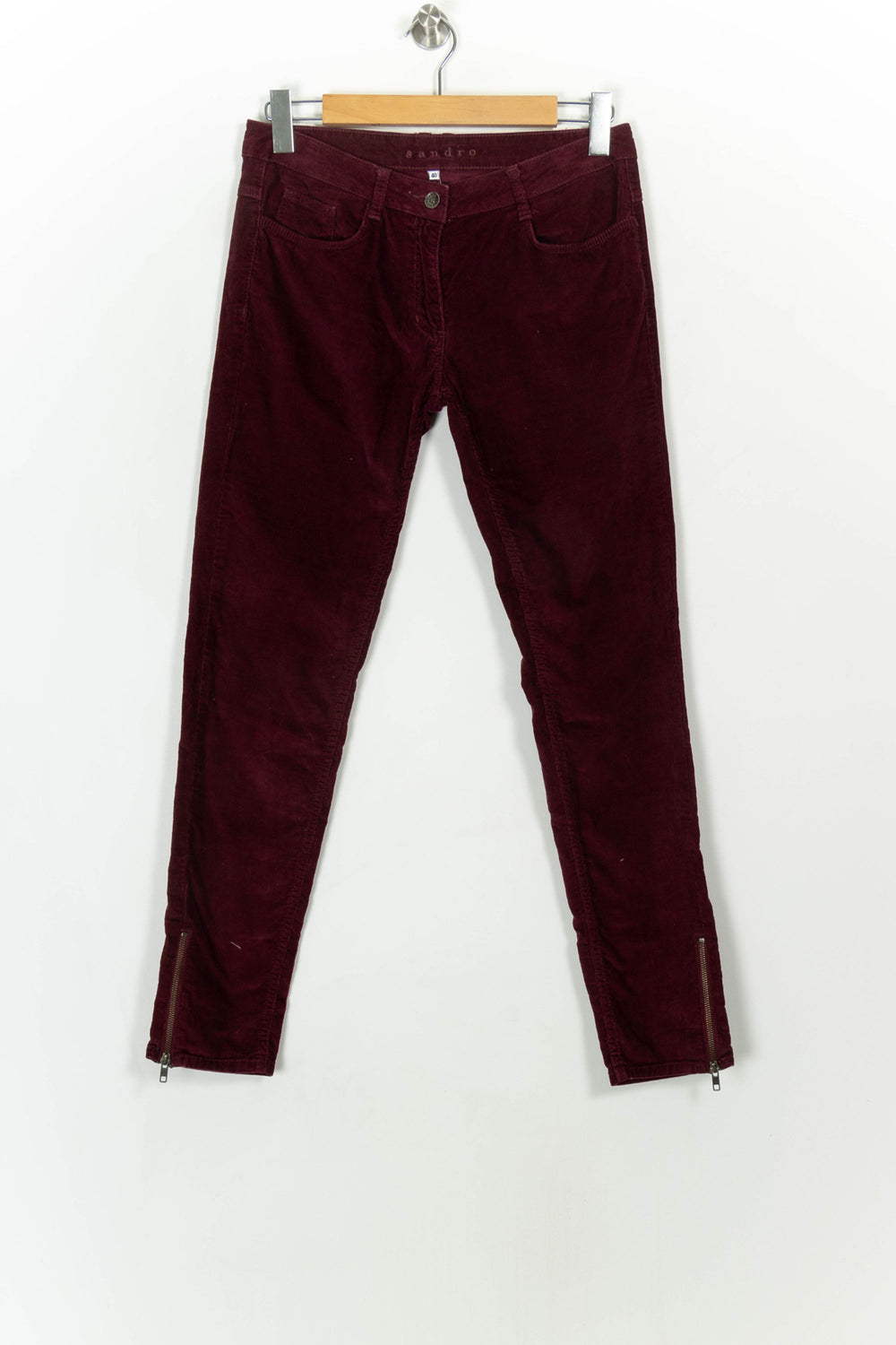 Pantalon Bordeaux - Taille L/40 de la marque Sandro | PARAD117128 - Vendu par Paradigme - Image 2