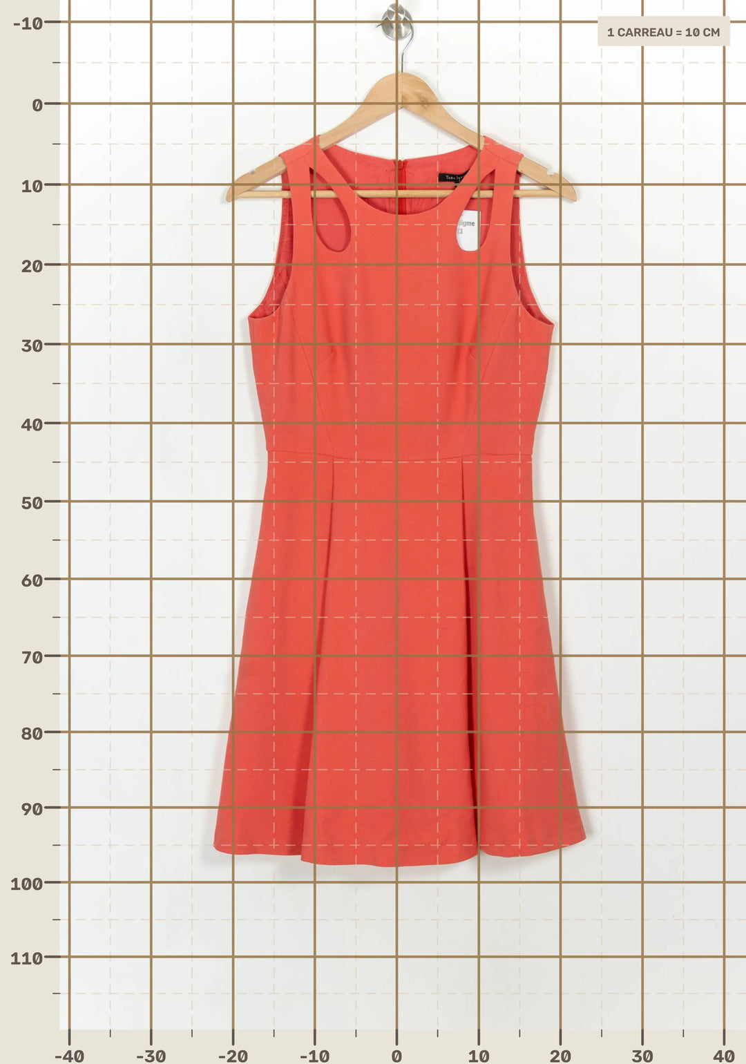 Robe Sans Manches Rouge - Taille M/38 de la marque Tara Jarmon | PARAD117132 - Vendu par Paradigme - Image 4