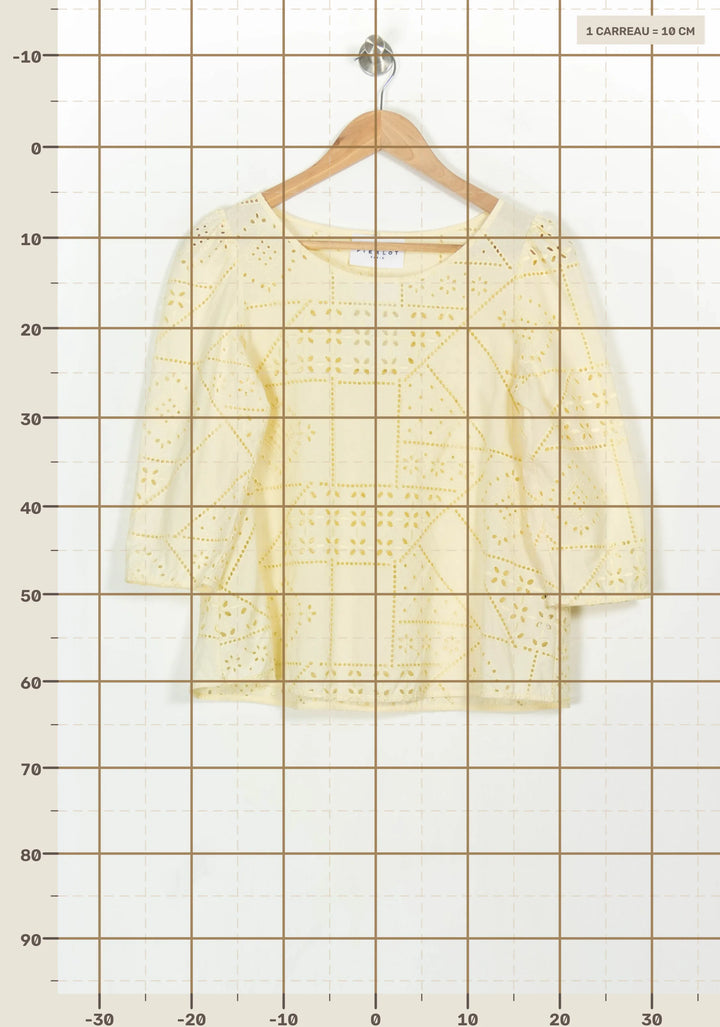Blouse Jaune - Taille XS/34 de la marque Claudie Pierlot | PARAD117137 - Vendu par Paradigme - Image 4