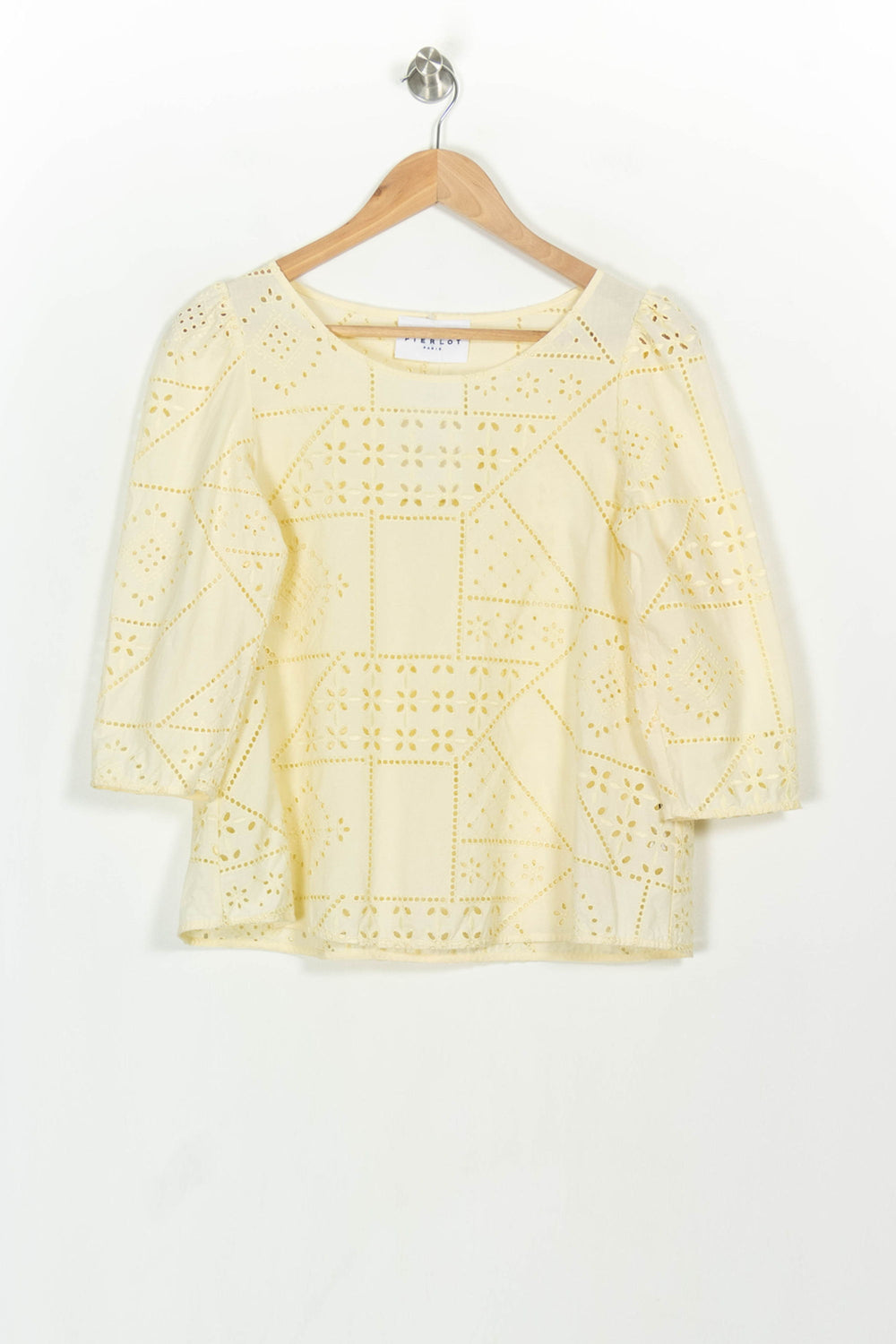Blouse Jaune - Taille XS/34 de la marque Claudie Pierlot | PARAD117137 - Vendu par Paradigme - Image 2