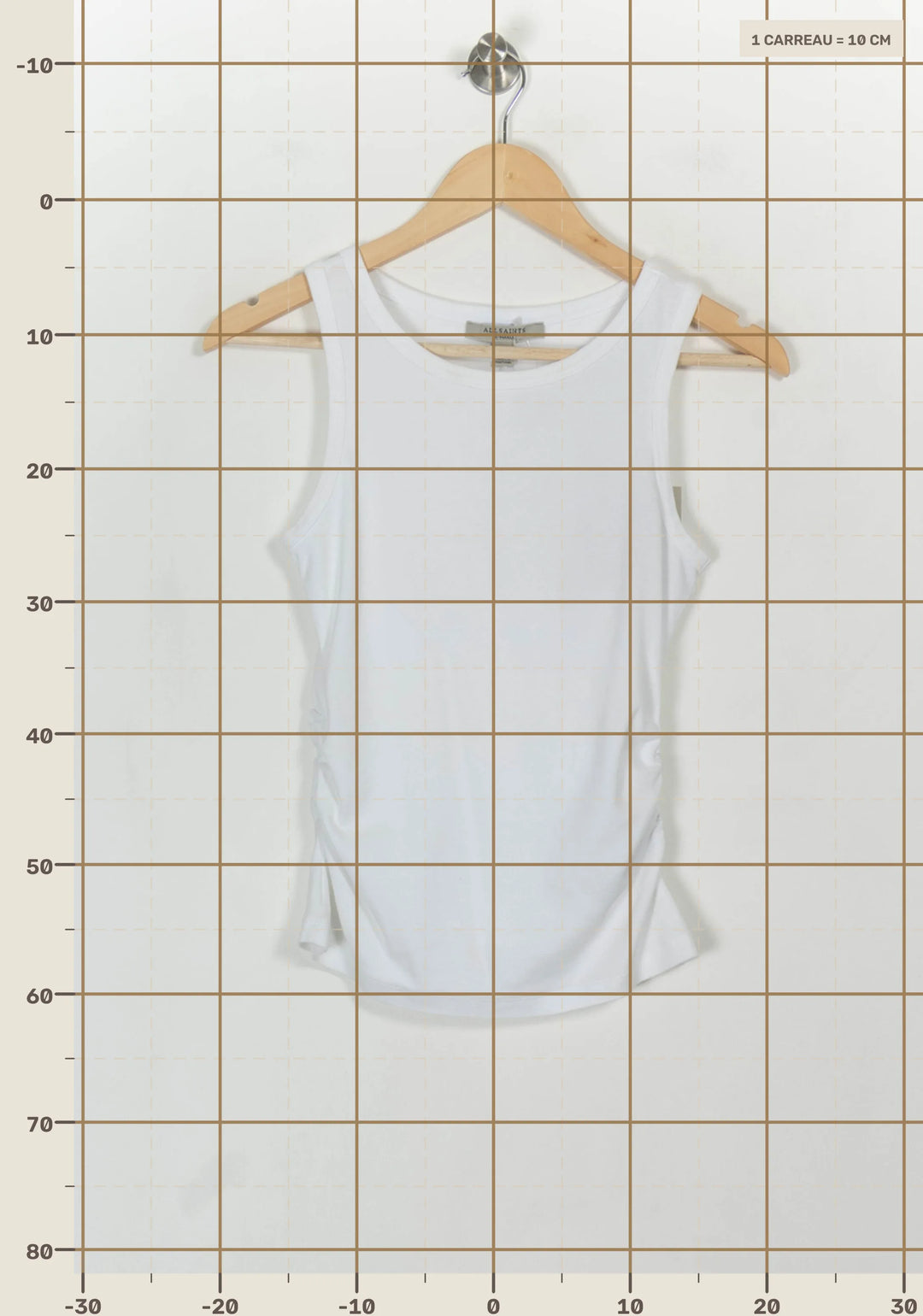 Débardeur Blanc - Taille XS/34 de la marque All Saints | PARAD117145 - Vendu par Paradigme - Image 4