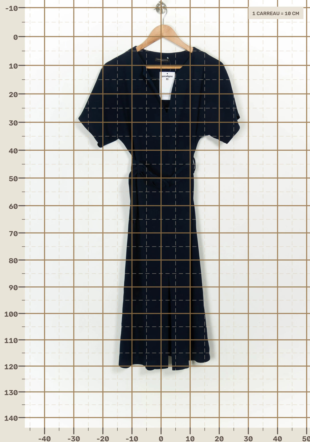 Robe Midi Bleue - Taille XXS/32 de la marque Tara Jarmon | PARAD117146 - Vendu par Paradigme - Image 4