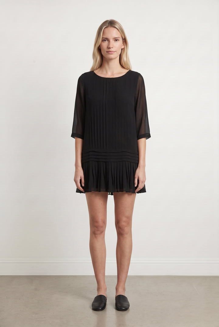 Robe Plissée Noire - Taille S/36 de la marque ba&amp;sh | PARAD117148 - Vendu par Paradigme - Image 1