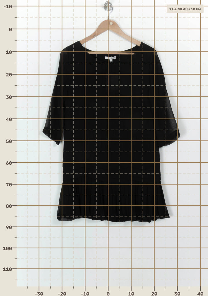Robe Plissée Noire - Taille S/36 de la marque ba&amp;sh | PARAD117148 - Vendu par Paradigme - Image 4