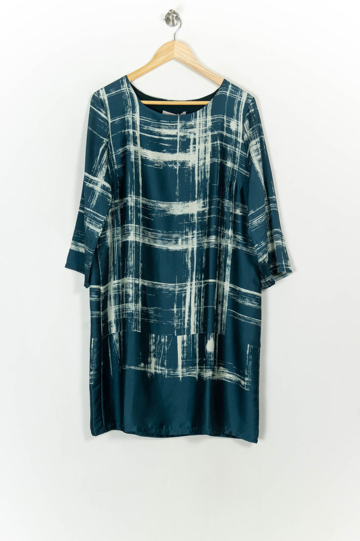Robe Droite Bleue et Blanche - Taille XL/42 de la marque La Fée Maraboutée | PARAD117154 - Vendu par Paradigme - Image 2