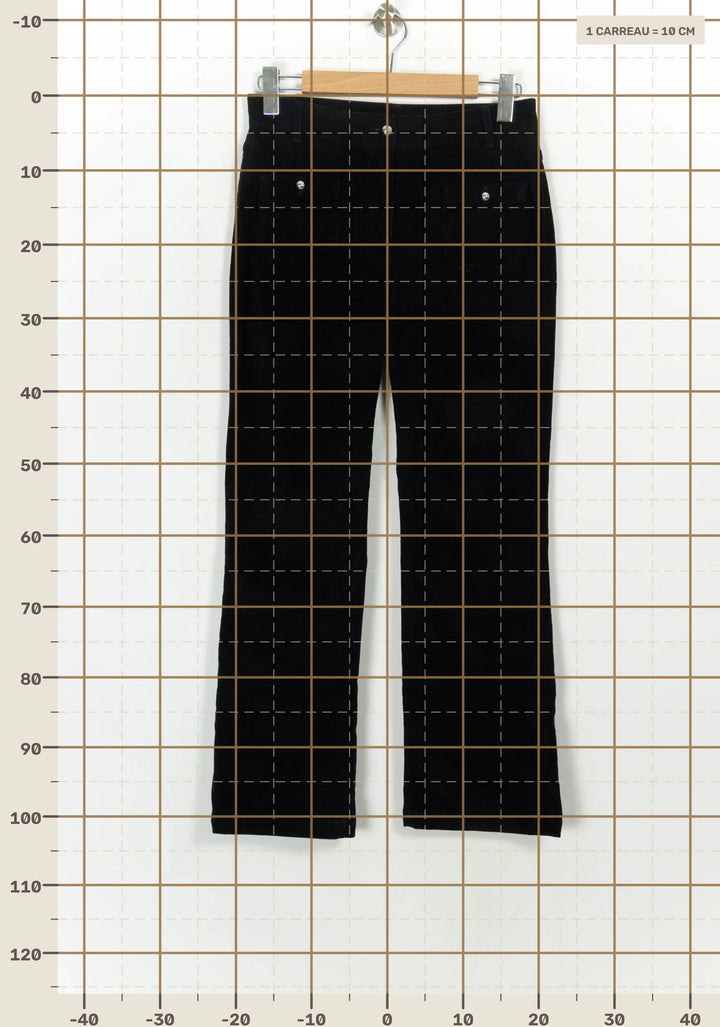 Pantalon Noir - Taille L/40 de la marque Caroll | PARAD117155 - Vendu par Paradigme - Image 4