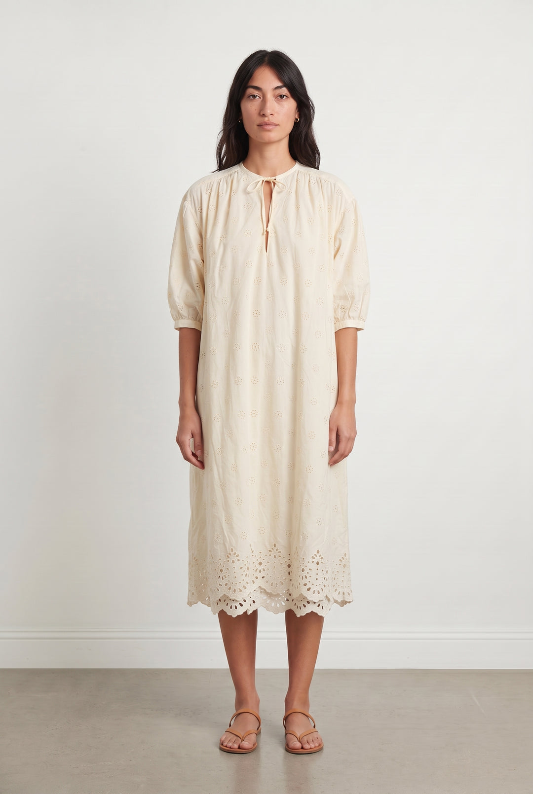 Robe Brodée Beige - Taille S/36 de la marque Comptoir des Cotonniers | PARAD117156 - Vendu par Paradigme - Image 1