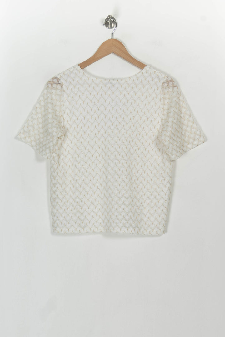Top Blanc - Taille XS/34 de la marque Caroll | PARAD117158 - Vendu par Paradigme - Image 5