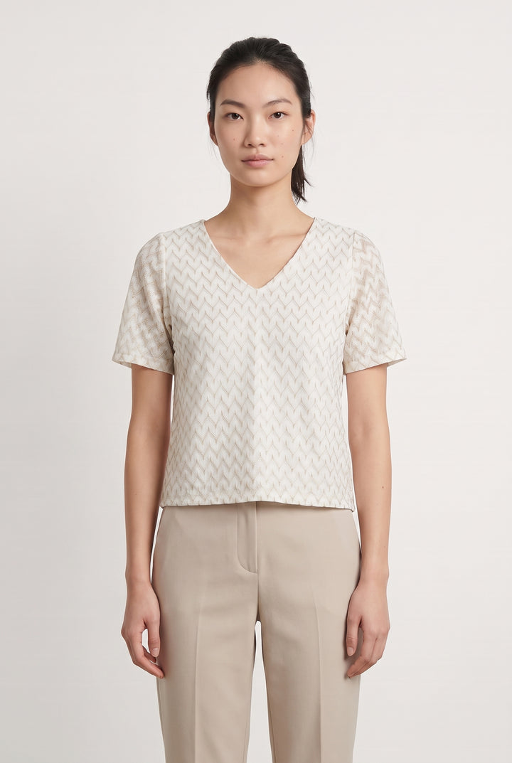 Top Blanc - Taille XS/34 de la marque Caroll | PARAD117158 - Vendu par Paradigme - Image 1