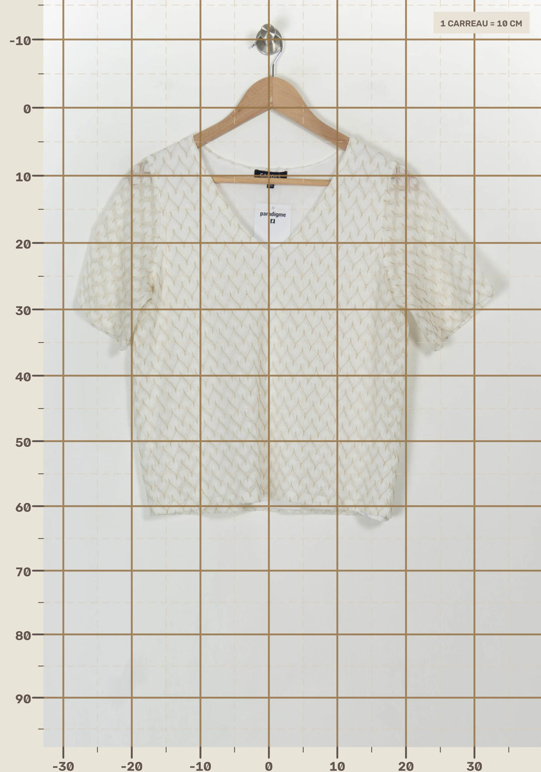 Top Blanc - Taille XS/34 de la marque Caroll | PARAD117158 - Vendu par Paradigme - Image 4