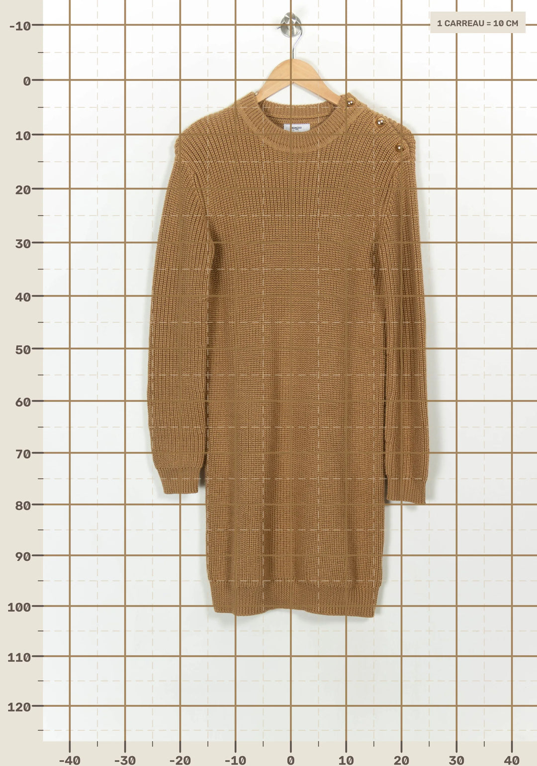 Robe Pull Beige - Taille XS/34 de la marque Suncoo | PARAD117163 - Vendu par Paradigme - Image 4